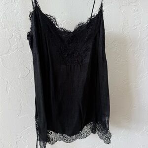Zara Black Lace Detail Camisole